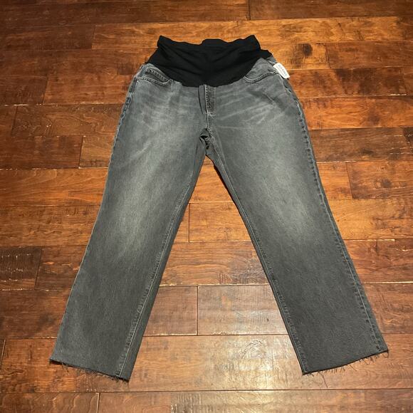NWT Old Navy Stonewashed Black Maternity Jeans - Sz 16 - Picture 1 of 8